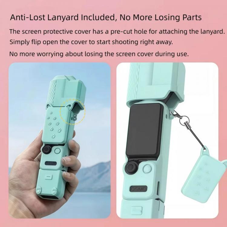 Funda protectora de silicona 4 en 1 para todo el cuerpo, For DJI Osmo Pocket 4