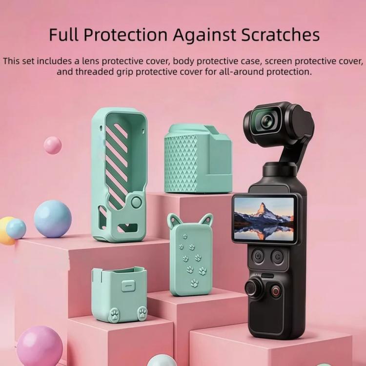 Funda protectora de silicona 4 en 1 para todo el cuerpo, For DJI Osmo Pocket 4
