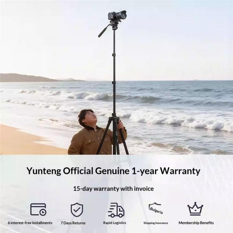 Trípode profesional extensible YUNTENG VCT-4000 para cámaras DSLR, teléfonos y vídeos, 400 cm., VCT-4000