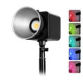 Lámpara COB recargable VLOGLITE P100RGB de 2700K-6500K para estudio fotográfico, inalámbrica y recargable, 100W., P100RGB
