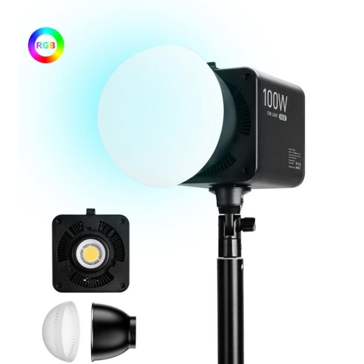 Lámpara COB recargable VLOGLITE P100RGB de 2700K-6500K para estudio fotográfico, inalámbrica y recargable, 100W., P100RGB