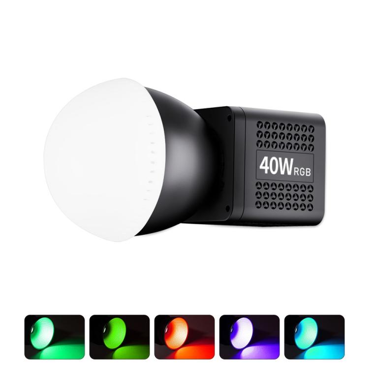 Lámpara de vídeo VLOGLITE P40RGB para fotografía, 40 W, LED COB RGB, 20 modos de efectos, para estudio., P40RGB