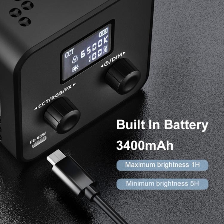 Lámpara de vídeo VLOGLITE P40RGB para fotografía, 40 W, LED COB RGB, 20 modos de efectos, para estudio., P40RGB
