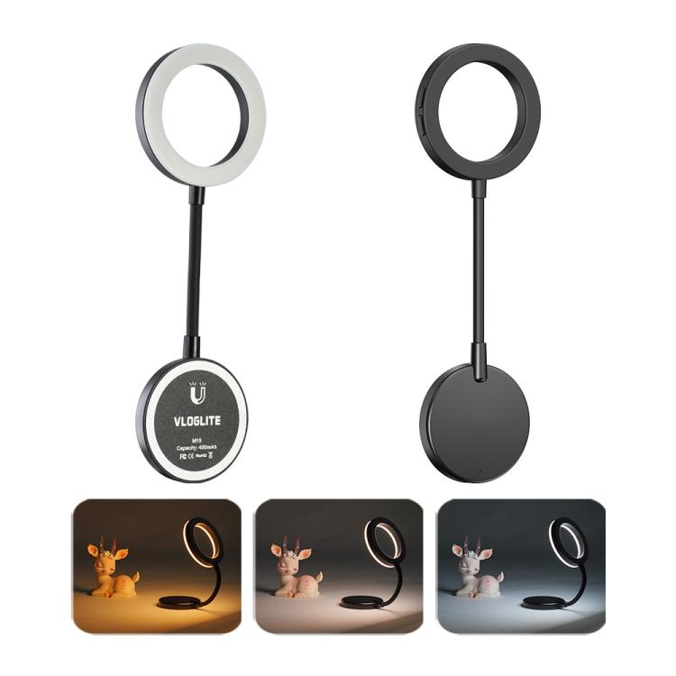 VLOGLITE M15 para teléfono, lectura, fotografía, vídeo, iluminación LED mini portátil para selfies