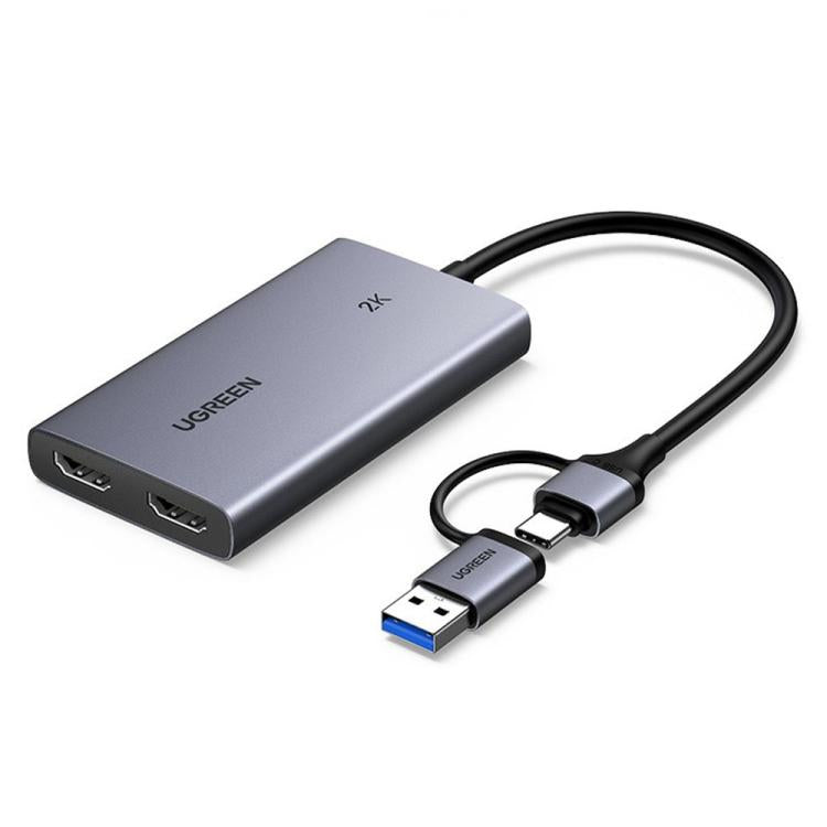 Tarjeta de captura de vídeo UGREEN CM726-25773 con salida de bucle 4K HD USB A / USB C 2 en 1 2K / 30Hz