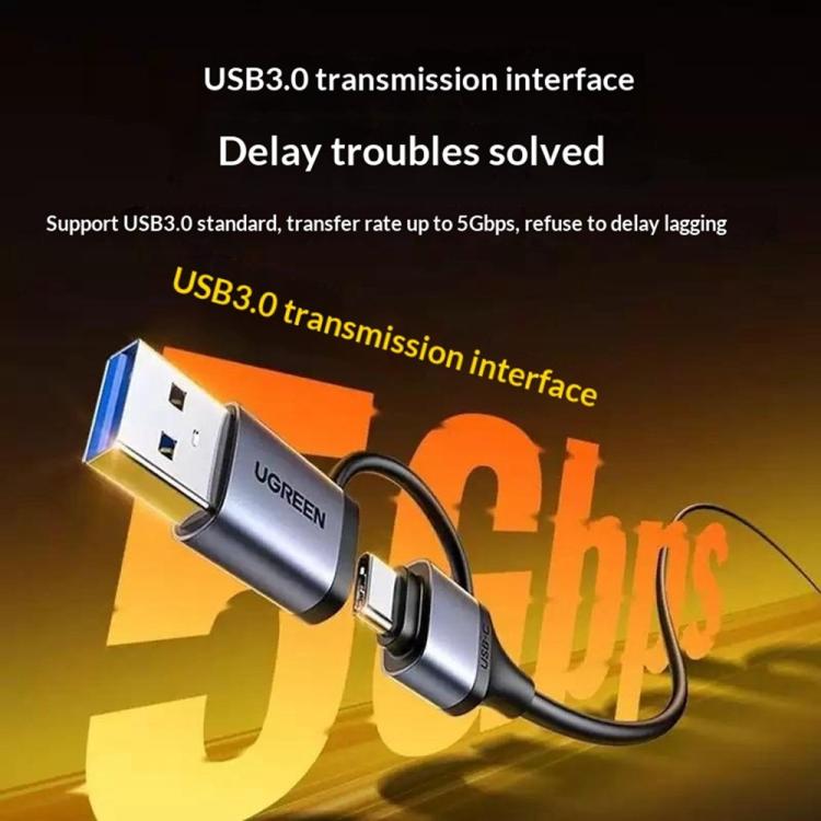 Tarjeta de captura de vídeo UGREEN CM726-25773 con salida de bucle 4K HD USB A / USB C 2 en 1 2K / 30Hz