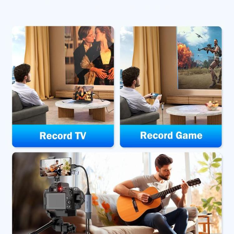 Tarjeta de captura de vídeo HDMI 4K Lemorele AC05 para transmisión en directo y grabación., AC05