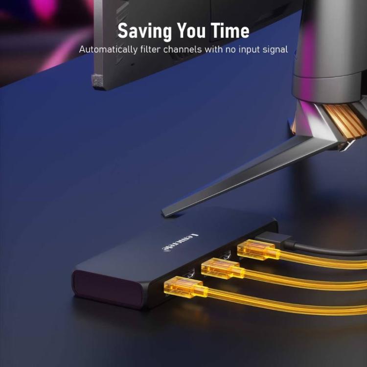 Conmutador HDMI Lemorele G96 de 5 entradas y 1 salida, conmutador de vídeo HD 4K con mando a distancia IR para consolas de videojuegos y cine en casa.