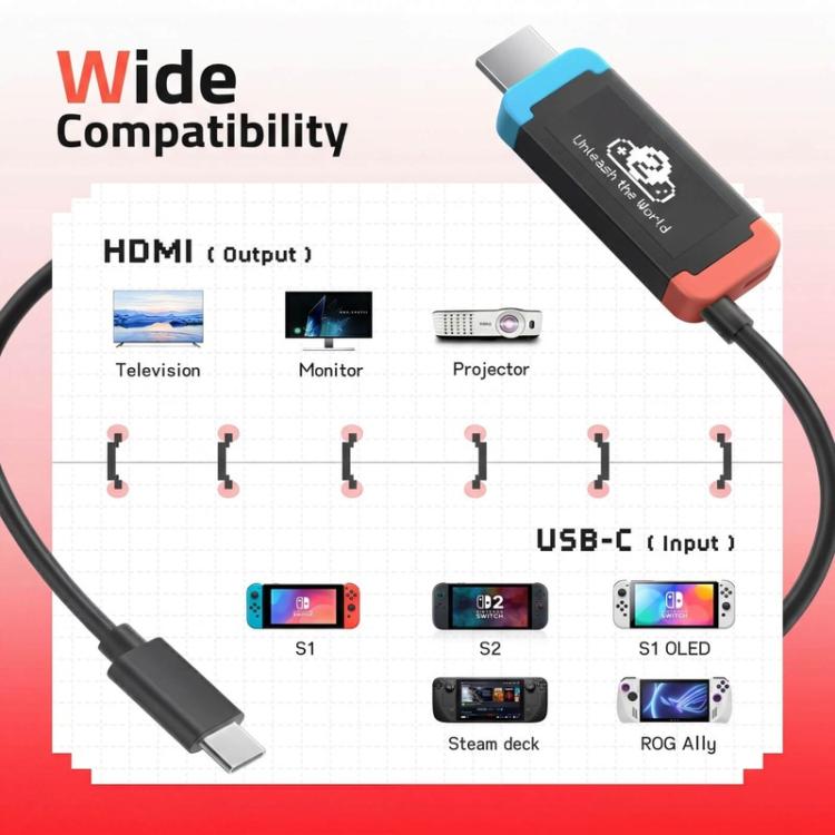 Adaptador multipuerto HDMI 4K Lemorele L100 con puerto USB tipo C y estación de acoplamiento con carga PD