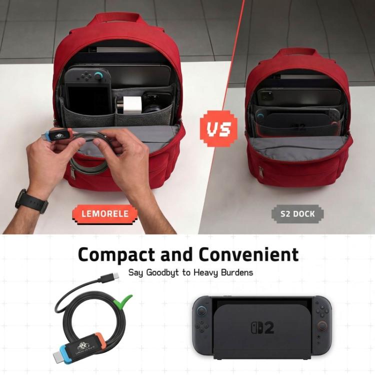 Adaptador multipuerto HDMI 4K Lemorele L100 con puerto USB tipo C y estación de acoplamiento con carga PD