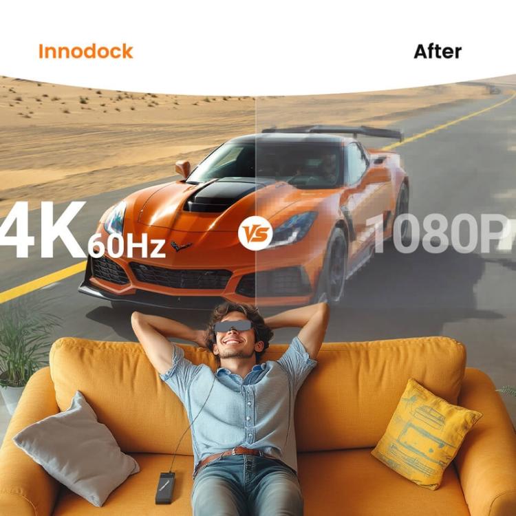 Adaptador Lemorele HD200 HDMI a USB-C, convertidor de vídeo 4K HD