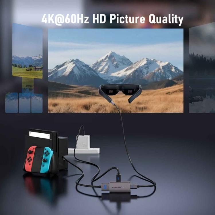 Estación de acoplamiento Lemorele LD48L Multipuerto Tipo-C HDMI 4K