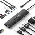 Estación de acoplamiento Lemorele TC96 Tipo-C con puerto Ethernet, HDMI 4K y concentrador de carga PD