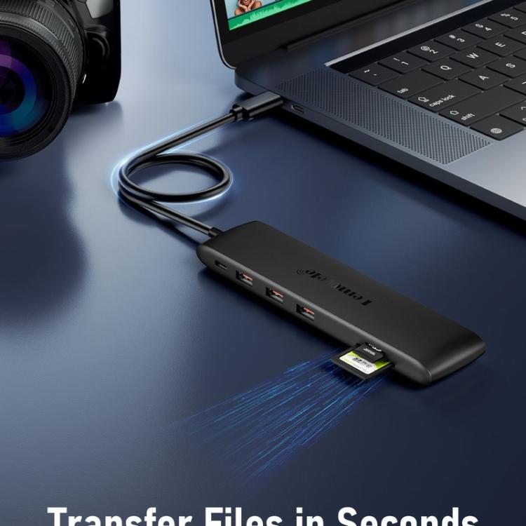 Estación de acoplamiento Lemorele TC97 Tipo-C Gigabit Ethernet 4K HDMI PD con concentrador de carga