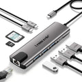Estación de acoplamiento Lemorele TC39 9 en 1 con HDMI, Ethernet y conector PD de 100 W para portátil.