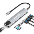 Estación de acoplamiento Lemorele TC19L Plus 8 en 1 con pantalla 4K, Ethernet y adaptador PD de 100 W.