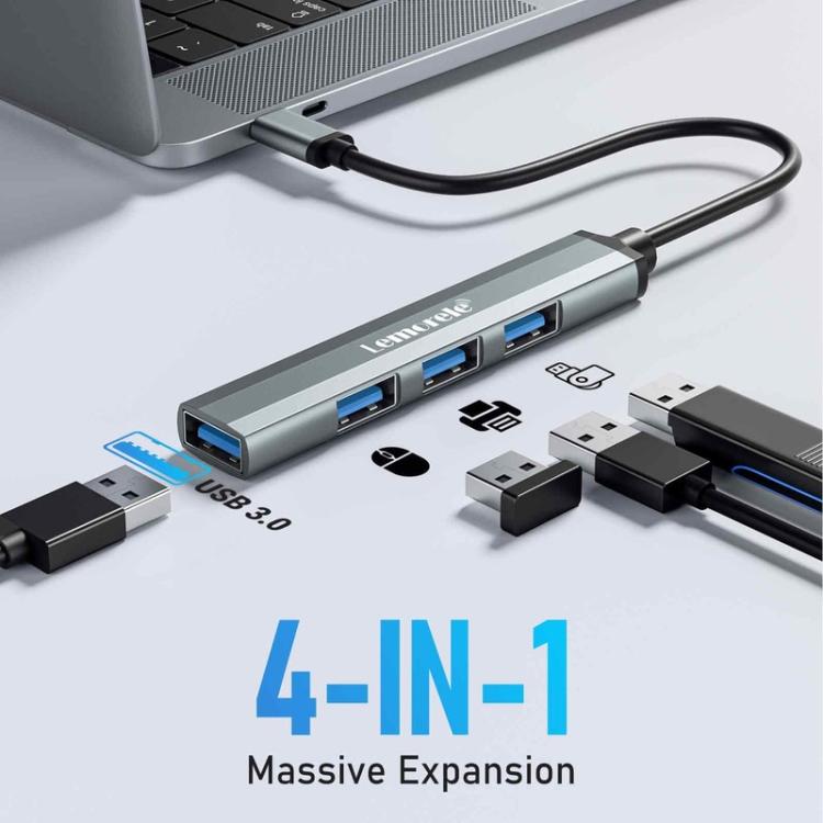 Estación de acoplamiento Lemorele TC57 4 en 1 con pantalla 4K y adaptador portátil de 100 W PD para portátil.