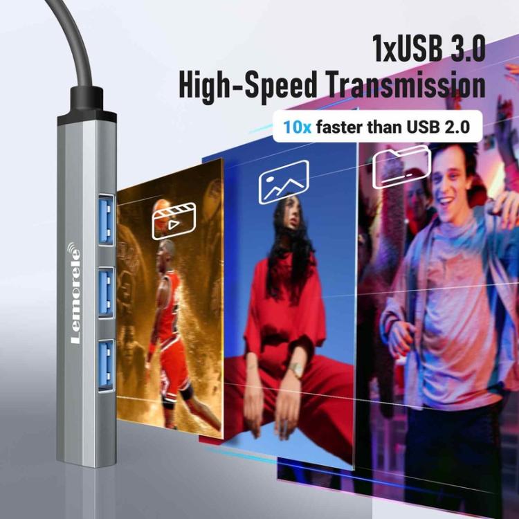 Estación de acoplamiento Lemorele TC57 4 en 1 con pantalla 4K y adaptador portátil de 100 W PD para portátil.