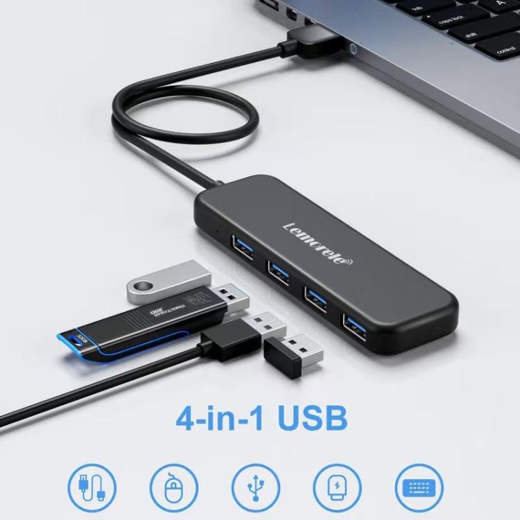 Hub Lemorele TC55 4 en 1 tipo C, compatible con HDMI, adaptador PD de 100 W