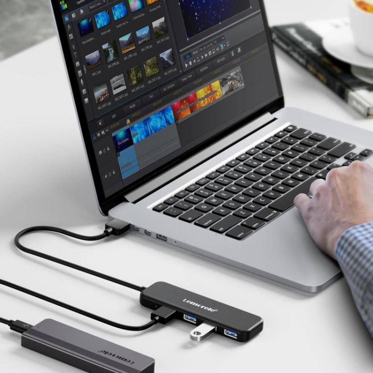 Hub Lemorele TC55 4 en 1 tipo C, compatible con HDMI, adaptador PD de 100 W
