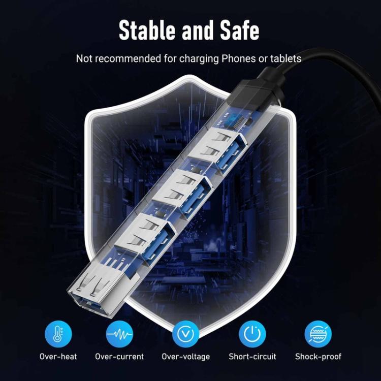 Hub Lemorele TC53 Tipo-C con 1 puerto USB 3.0 y 3 puertos USB 2.0 (divisor de 4 puertos)