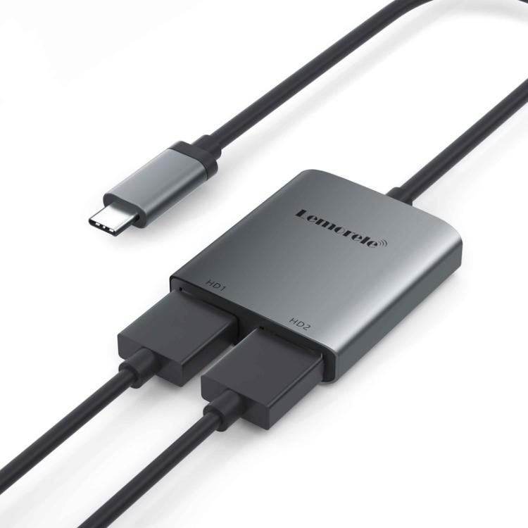 Adaptador portátil multipuerto de expansión de datos de alta velocidad Lemorele TC21 Tipo-C