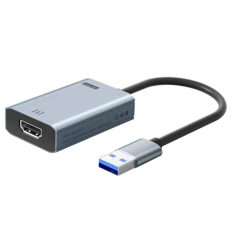 Adaptador USB a HDMI Lemorele LC06 Plus para duplicación de pantalla de portátil, monitor y proyector.
