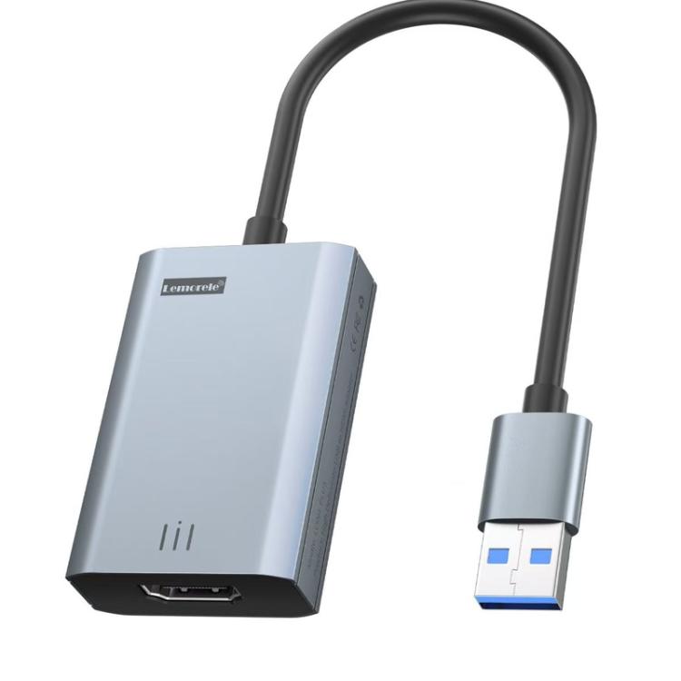 Adaptador USB a HDMI Lemorele LC06 Plus para duplicación de pantalla de portátil, monitor y proyector.