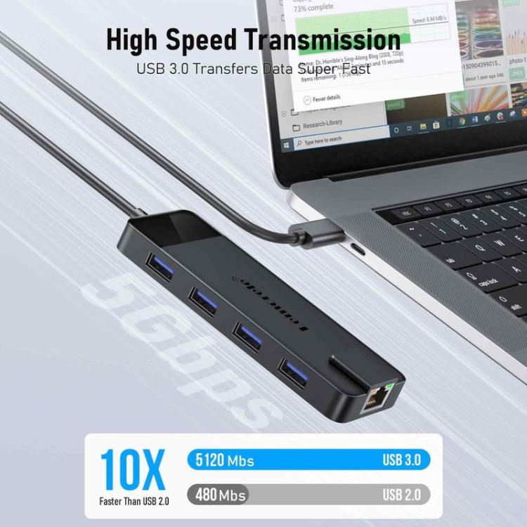 Estación de acoplamiento Lemorele TC93 10 en 1 con puerto USB tipo C y adaptador de carga Gigabit PD compatible con HDMI.
