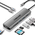 Estación de acoplamiento Lemorele TC38L 8 en 1 Tipo-C con adaptador de carga Gigabit PD compatible con HDMI