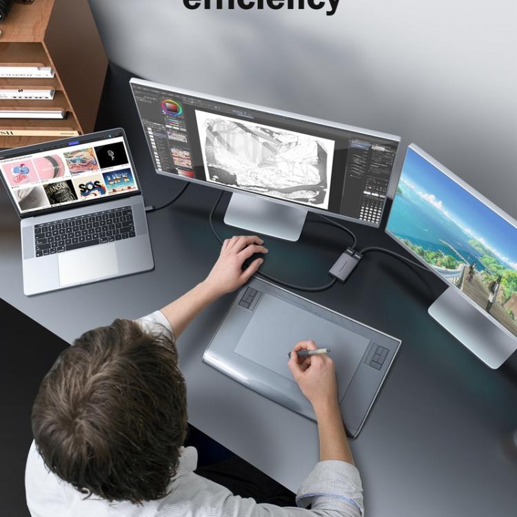 Conmutador multidispositivo Lemorele HD30 compatible con HDMI, conmutador de señal y convertidor de vídeo HD.