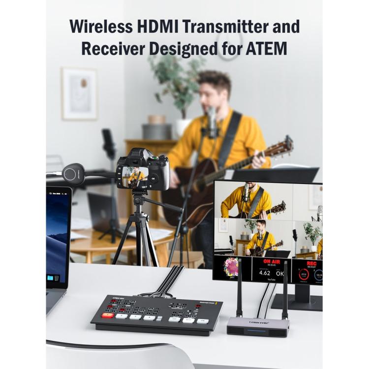 Adaptador de presentación HD para transmisor y receptor inalámbrico compatible con HDMI Lemorele G50R20