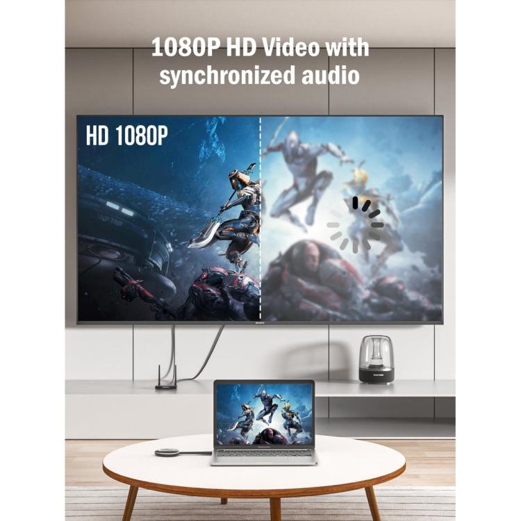 Adaptador de presentación HD para transmisor y receptor inalámbrico compatible con HDMI Lemorele G50R20