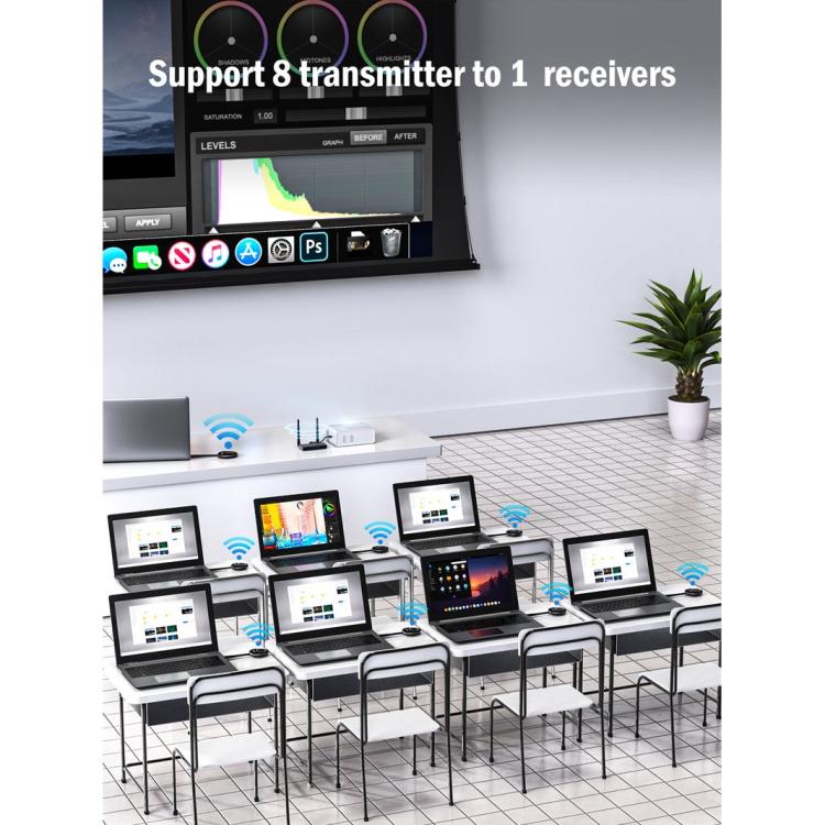 Adaptador de presentación HD para transmisor y receptor inalámbrico compatible con HDMI Lemorele G50R20