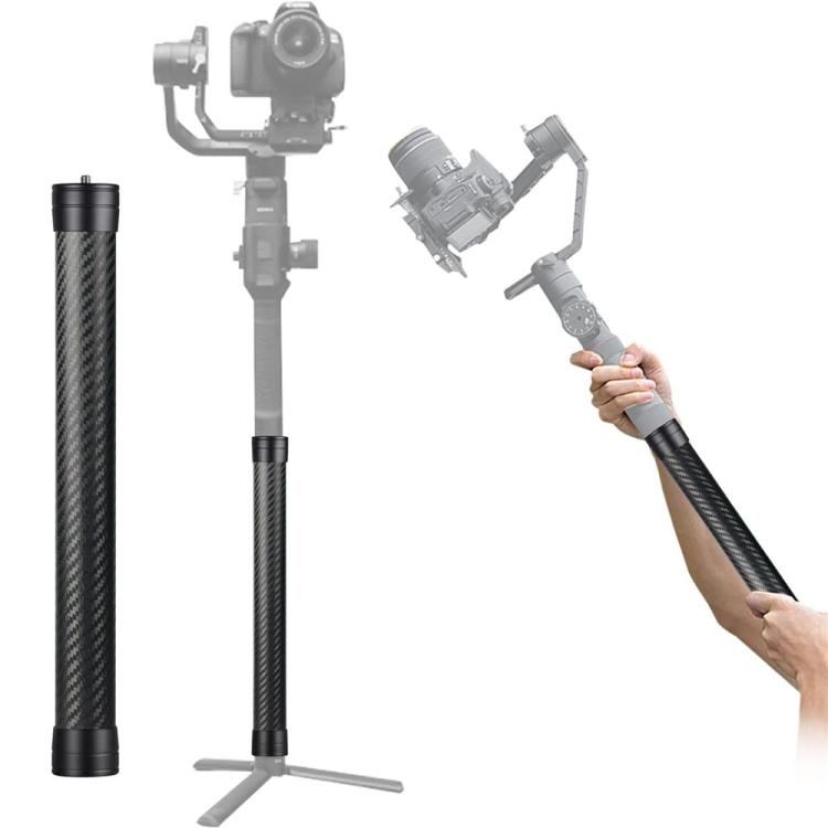 KE-36 para estabilizador de cardán DJI RS3 / RS4, montaje de tornillo de 1/4 de pulgada, varilla de extensión de fibra de carbono de 35 cm.