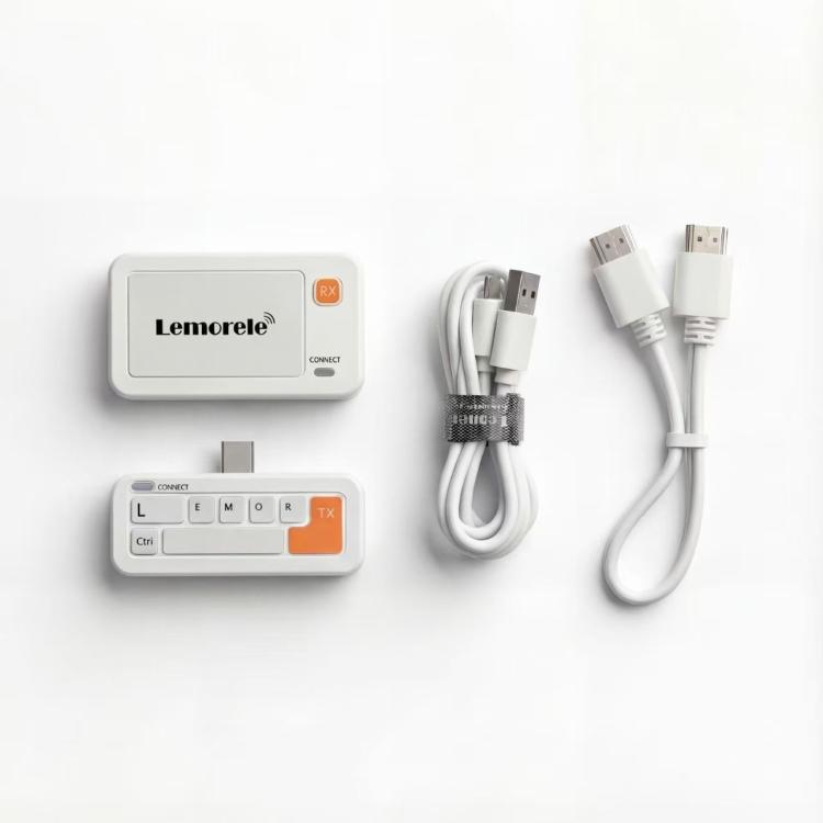 Transmisor USB-C Lemorele P400 para transmisión de vídeo inalámbrica 1080P, adaptador compatible con HDMI.