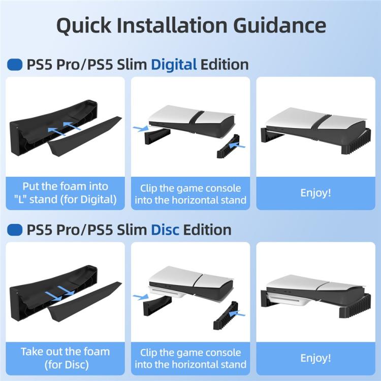 Base de almacenamiento refrigerada para 12 discos de juegos (Edición Digital Disc) para PS5 Pro / PS5 Slim