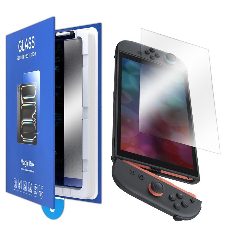 Caja de libros, cámara libre de polvo, consola de juegos instantánea de alta definición, libre de polvo, protector de pantalla de vidrio templado, For Nintendo Switch 2