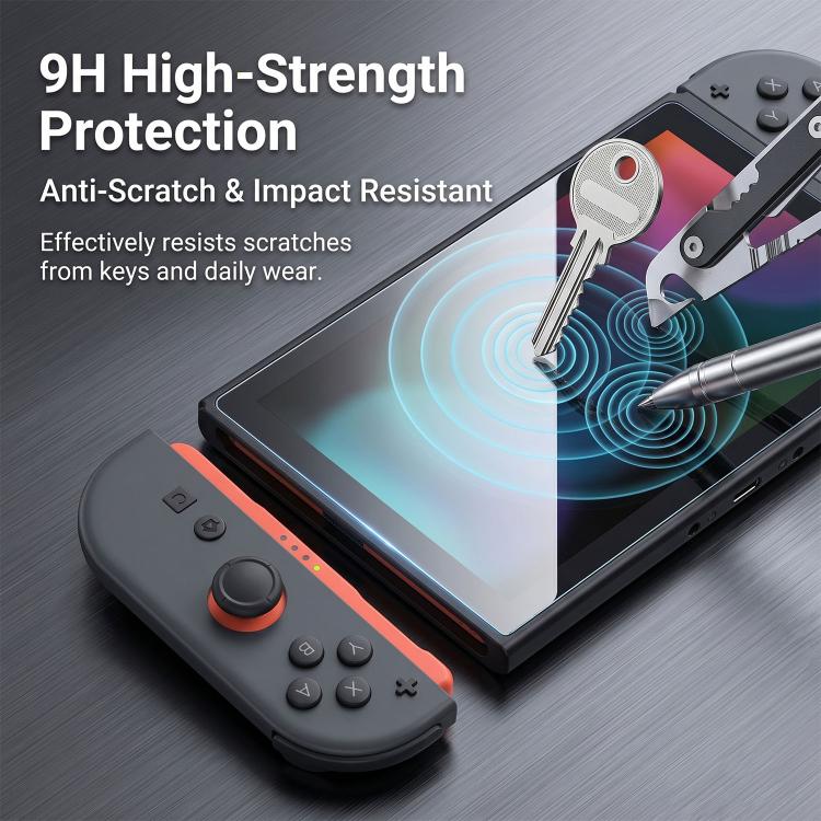 2 unidades de caja de libros, cámara libre de polvo, luz púrpura, consola de juegos instantánea libre de polvo, protector de pantalla de vidrio templado, For Nintendo Switch 2
