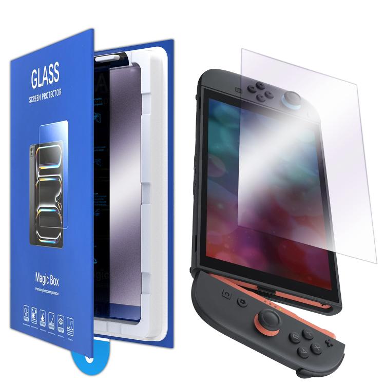 Caja de libros, cámara libre de polvo, luz púrpura, consola de juegos instantánea libre de polvo, protector de pantalla de vidrio templado, For Nintendo Switch 2