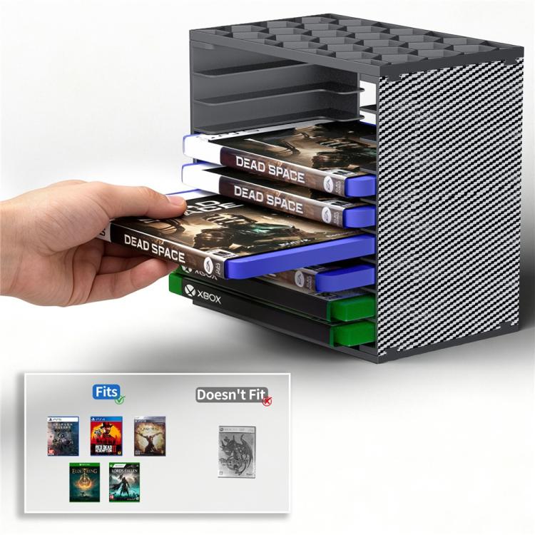 Torre de almacenamiento de discos de juegos modular para Nintendo Switch / PS5 / PS4 / Xbox (2 unidades)