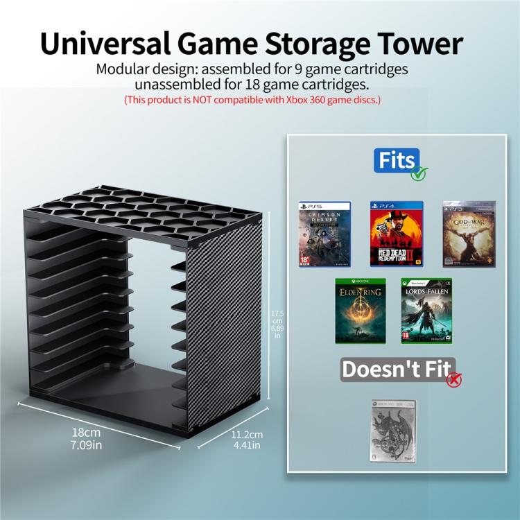Torre de almacenamiento de discos de juegos modular para Nintendo Switch / PS5 / PS4 / Xbox (2 unidades)