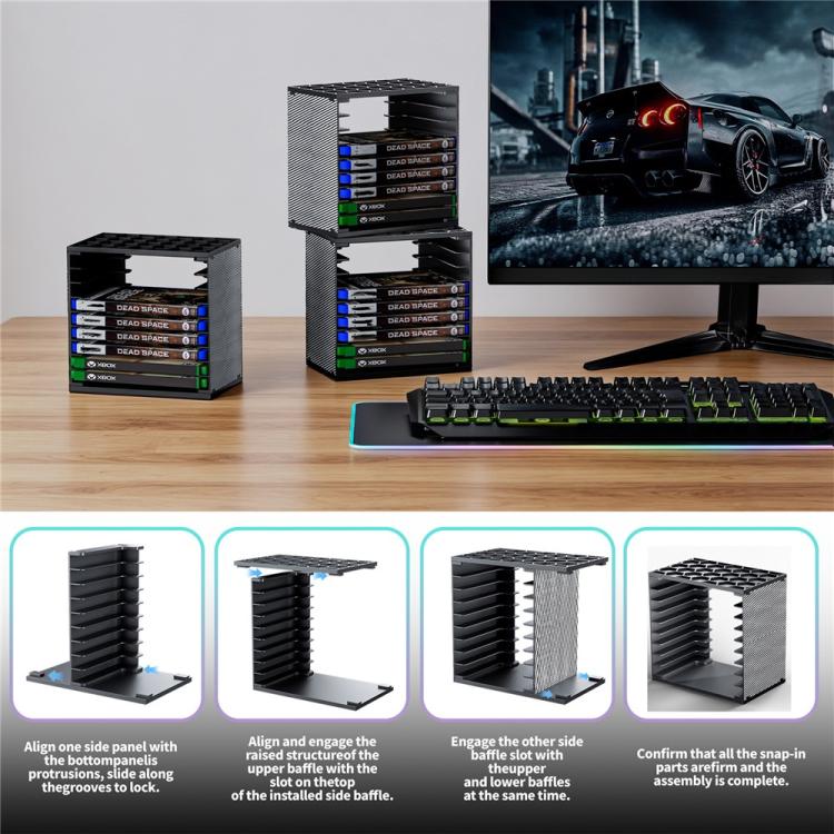 Torre de almacenamiento de discos de juegos modular para Nintendo Switch / PS5 / PS4 / Xbox (2 unidades)