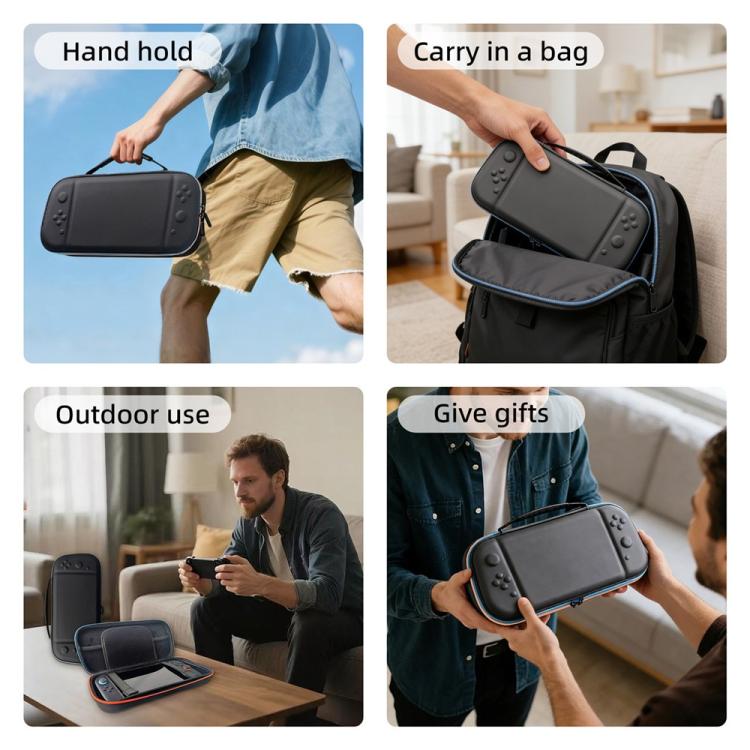 Bolsa de viaje portátil de PU para Nintendo Switch 2, estuche de almacenamiento multifunción con ranuras para tarjetas de juego.