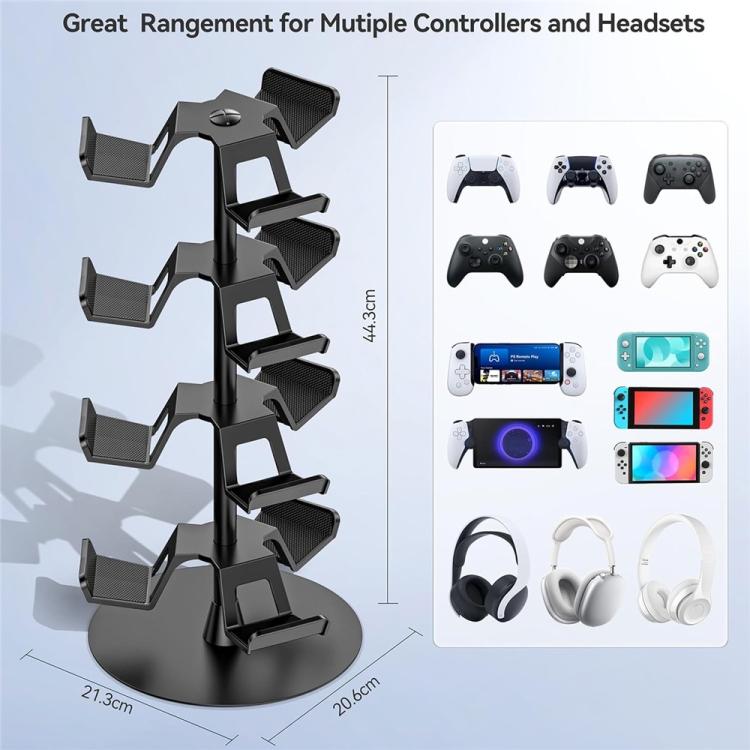 Soporte giratorio de 360 grados de 4 niveles para mandos de juegos de Xbox / PS5 / Nintendo Switch