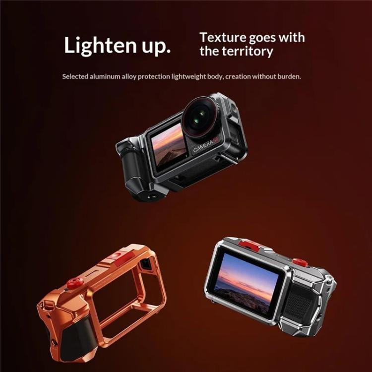 Carcasa protectora de aleación de aluminio para cámara de acción DJI Osmo Action 3 / 4 / 5 Pro.
