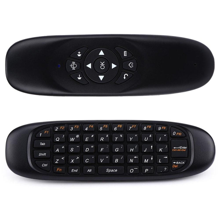 C120 2.4G Mini teclado Ratón remoto inalámbrico con 3 giroscopios y 3 sensores de gravedad para PC / HTPC / IPTV / Smart TV y Android TV Box, etc.