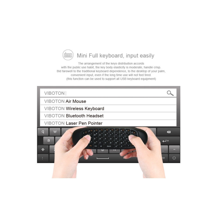 C120 2.4G Mini teclado Ratón remoto inalámbrico con 3 giroscopios y 3 sensores de gravedad para PC / HTPC / IPTV / Smart TV y Android TV Box, etc.