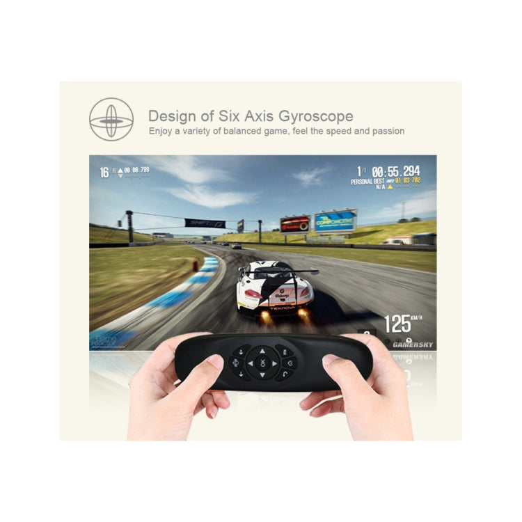 C120 2.4G Mini teclado Ratón remoto inalámbrico con 3 giroscopios y 3 sensores de gravedad para PC / HTPC / IPTV / Smart TV y Android TV Box, etc.