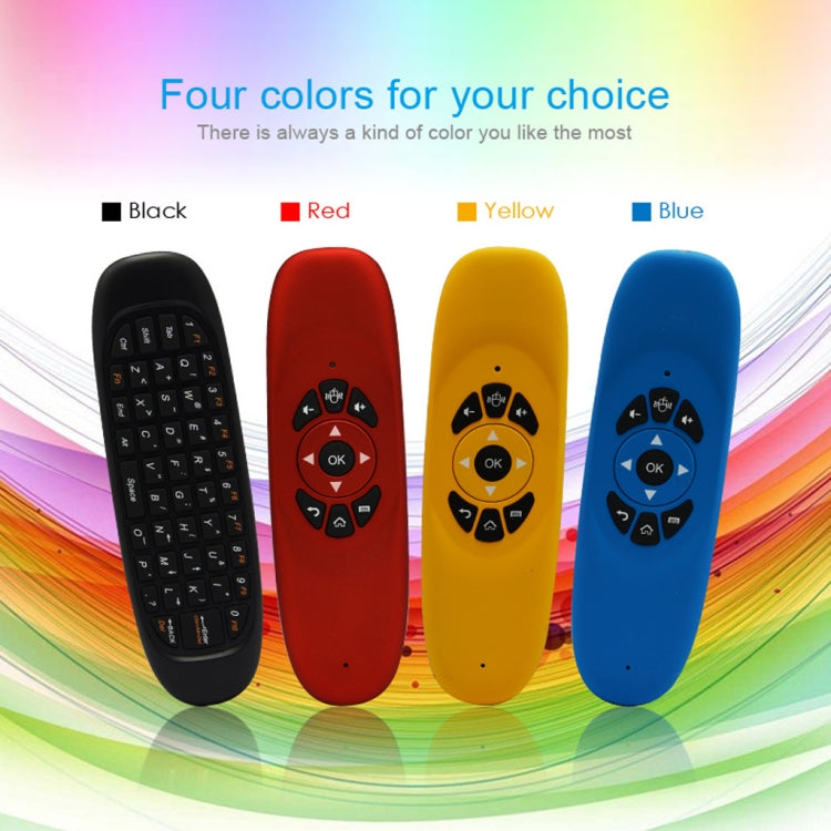 C120 2.4G Mini teclado Ratón remoto inalámbrico con 3 giroscopios y 3 sensores de gravedad para PC / HTPC / IPTV / Smart TV y Android TV Box, etc.